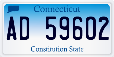 CT license plate AD59602