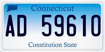CT license plate AD59610