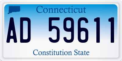 CT license plate AD59611