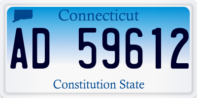 CT license plate AD59612