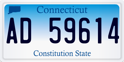 CT license plate AD59614