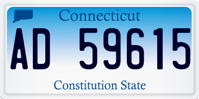 CT license plate AD59615