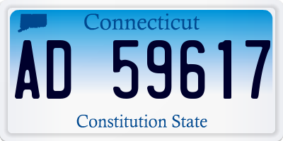 CT license plate AD59617