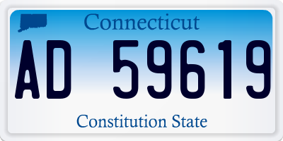 CT license plate AD59619