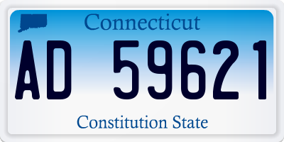 CT license plate AD59621
