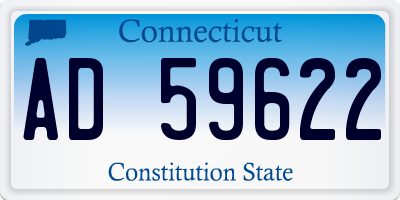 CT license plate AD59622