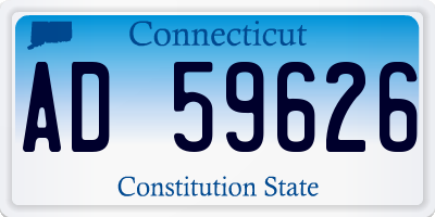 CT license plate AD59626
