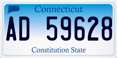 CT license plate AD59628