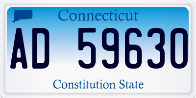 CT license plate AD59630