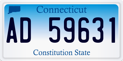 CT license plate AD59631
