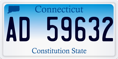CT license plate AD59632