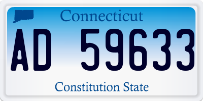 CT license plate AD59633