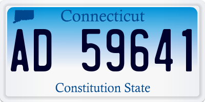 CT license plate AD59641