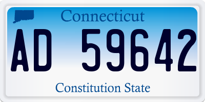 CT license plate AD59642