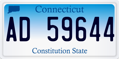 CT license plate AD59644
