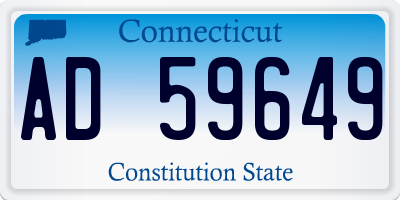 CT license plate AD59649