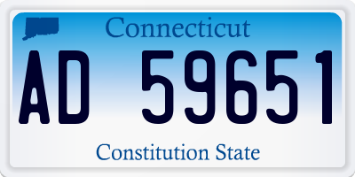 CT license plate AD59651