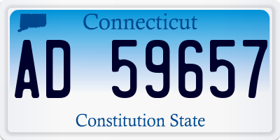 CT license plate AD59657