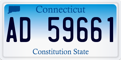 CT license plate AD59661