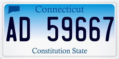 CT license plate AD59667
