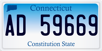 CT license plate AD59669