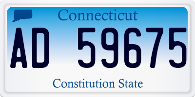 CT license plate AD59675
