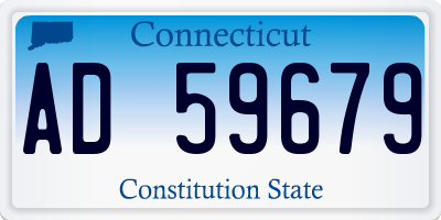 CT license plate AD59679