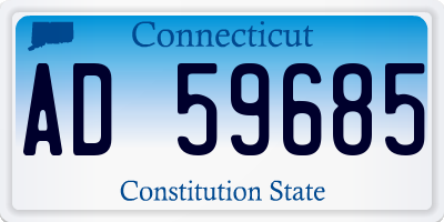 CT license plate AD59685