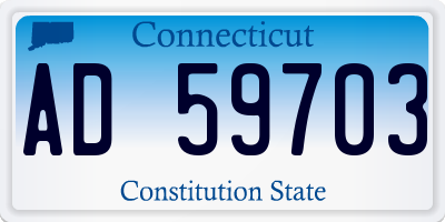 CT license plate AD59703