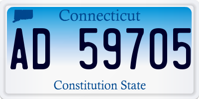 CT license plate AD59705