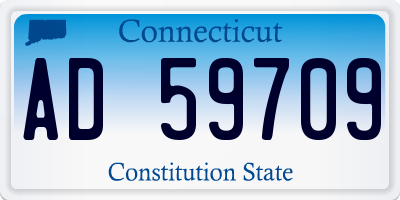 CT license plate AD59709