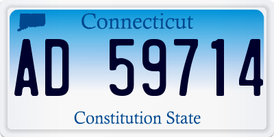 CT license plate AD59714