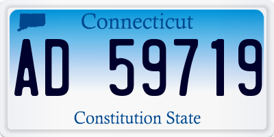 CT license plate AD59719