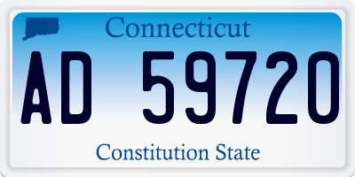 CT license plate AD59720