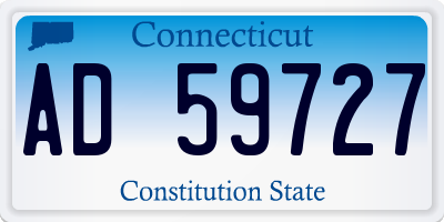 CT license plate AD59727