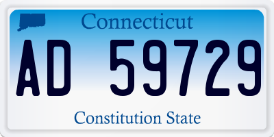 CT license plate AD59729