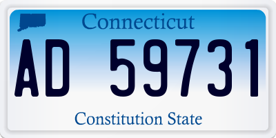 CT license plate AD59731