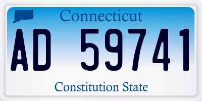 CT license plate AD59741