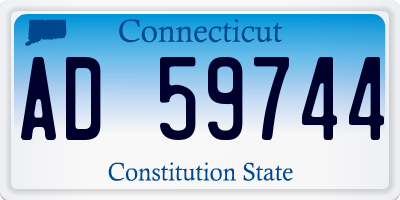 CT license plate AD59744