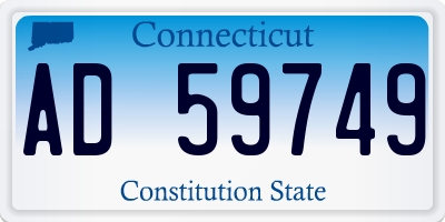 CT license plate AD59749