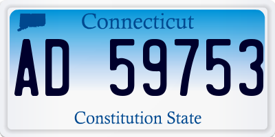 CT license plate AD59753