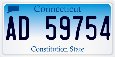 CT license plate AD59754