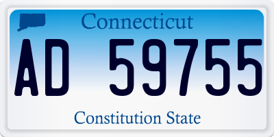 CT license plate AD59755