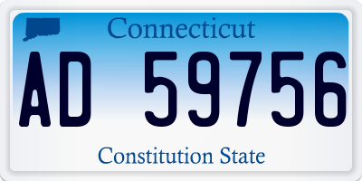 CT license plate AD59756