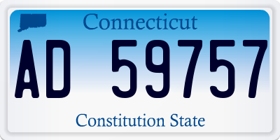 CT license plate AD59757