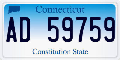 CT license plate AD59759