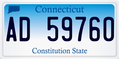 CT license plate AD59760