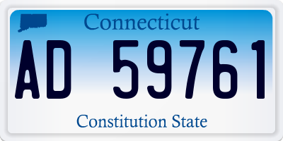CT license plate AD59761