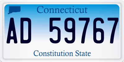 CT license plate AD59767