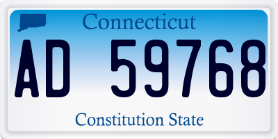 CT license plate AD59768